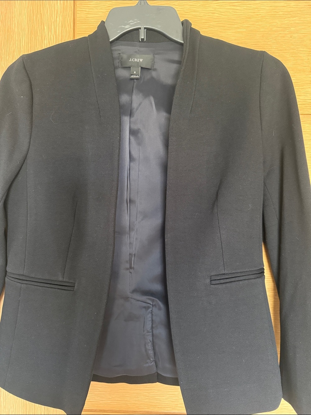 J. Crew Black Open-Front Tailored Blazer